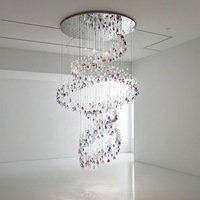 Lustre en cristal commercial pour hall d'hôtel, villa, bureau de vente d'hôtel, et projets d'ingénierie