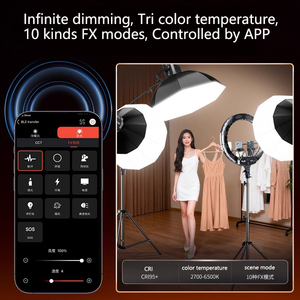 Éclairage photographique professionnel LED bicolore 300W 2700-6500K, éclairage continu pour photographie et vidéo, contrôle par application, 95+ - Product Image 6