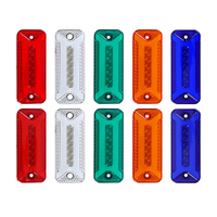 Feu de position latéral 4,5 pouces 12V/24V, clignotant rectangulaire multicolore vert bleu pour camion, fourgonnette, camping-car, remorque