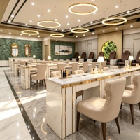Conception d'intérieur de salon de manucure chinois de luxe sur mesure, mobilier, service de personnalisation d'espace de salon de manucure commercial à guichet unique