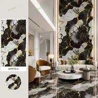 Panneau en PVC brillant effet marbre UV, écologique, pour décoration murale intérieure, alternative au marbre naturel