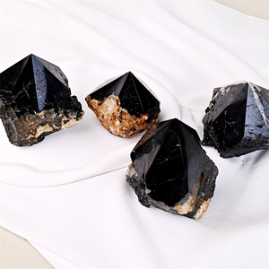 Groothandelsprijs Kristal Ruwe Toren Natuurlijke Reiki Steen Zwarte Toermalijn Half Gepolijst Punt Voor Genezing - Product Image 1