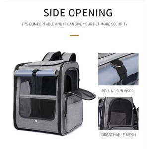 BSCI Factory Hot Selling Travel Weekend Expandable Pet <b>Carrier</b> <b>Backpack</b> Oxford Cute <b>Cat</b> <b>Backpacks</b> - Product Image 3