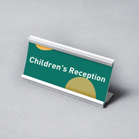 ZS60 nom de table porte-carte nom affichage en aluminium métal plaque signalétique bureau acrylique bureau plaque signalétique