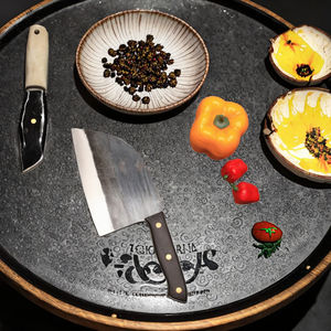 Couteau de boucher serbe forgé en acier à haute teneur en carbone de 6,7 pouces, couteau de chef droit avec manche en bois pour cuisine domestique - Product Image 2