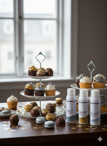 สเปรย์สีเมทัลลิกเกรดอาหารสำหรับตกแต่งเค้ก อบขนม ผงกลิตเตอร์ 100 มล. ผงสีประกายมุก ขายส่ง - Product Image 4