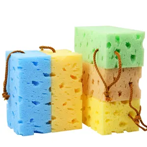 High density washing sponge for car and home cleaning Automotive supplies strong water absorption colorful honeycomb sponge