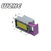 WZHE 24핀 방수 여성형 와이어 ECU 자동차 커넥터 211PC249S0033 HCCPHPE24BKA90F