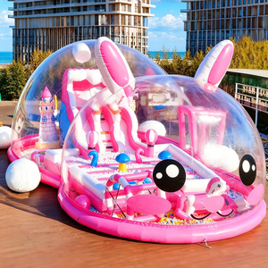 Palazzo Gonfiabile Trasparente con Scivolo, Parco Giochi per Bambini, Piscina <span class=keywords><strong>di</strong></span> Palline Oceaniche, Casa delle Bolle - Product Image 2