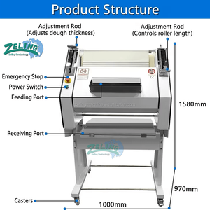 Machine à façonner la pâte à baguette au prix d'usine, façonneuse <span class=keywords><strong>de</strong></span> pain français commerciale, équipement professionnel <span class=keywords><strong>de</strong></span> traitement <span class=keywords><strong>de</strong></span> la pâte pour <span class=keywords><strong>boulangerie</strong></span> - Product Image 5