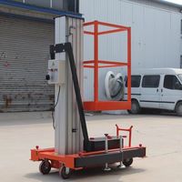 Plateforme élévatrice hydraulique mobile compacte à colonne unique en alliage d'aluminium, élévatrice verticale flexible pour une personne