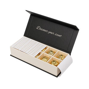 Wholesale customized luxury logo chocolate <b>packaging</b> box with ribbon chocolate gift box - Product Image 2