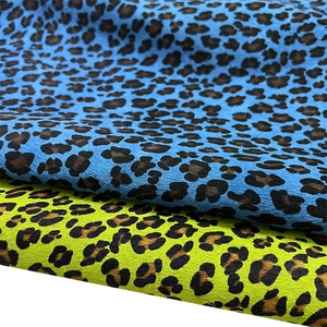 Cuir véritable imprimé léopard en crin de cheval vert bleu pour vêtements bagages sac à main chaussures meubles et accessoires de canapé - Product Image 3