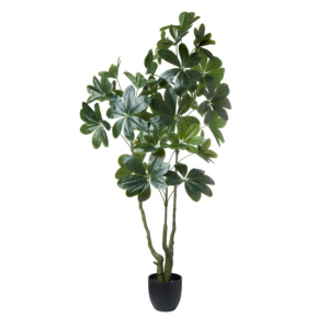 Sombrilla Artificial de simulación para interior, árbol decorativo de 150CM, 5 pies, <span class=keywords><strong>Arboricola</strong></span> - Product Image 1