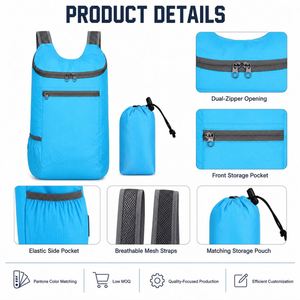 Mochila Promocional Personalizada con Logotipo para Estudiantes, Mochila Deportiva Ligera e Impermeable para Senderismo, Mochila Plegable para Hombre para Viajes al Aire Libre - Product Image 5