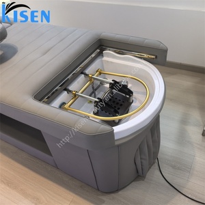 Kisen U-shaped Headrest Electric Adjustable Shampoo Bed Pedicure Chair Head Spa Foot <b>Bath</b> New Design Massage Table for Salon - Product Image 4