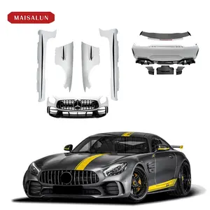 GTR Style Half Carbon Fiber Stoßstange Kotflügel Spoiler Body Kits Für Merced Benz AMG GT GTC GTS Upgrade auf GTR Bodykit