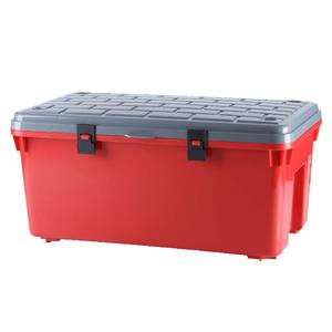 Double Layer Outdoor Tent Camping Tool Box Portable Divided Plastic Storage Bin