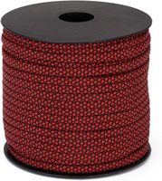 Cuerda Paracord 550 de 5/32 x 164 pies (4 mm x 50 m), 7 Hilos Internos/Cuerda de Paracaídas de Nailon III, Equipo de Supervivencia y Camping, Color Rojo Oscuro, Para Todas las Estaciones