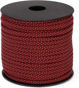 Cuerda Paracord 550 de 5/32 x 164 pies (4 mm x 50 m), 7 Hilos Internos/Cuerda de Paracaídas de Nailon III, Equipo de Supervivencia y Camping, Color Rojo Oscuro, Para Todas las Estaciones - Product Image 1
