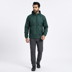 New Men's Waterproof Windproof Full Zipper Hooded <b>Canvas</b> Windbreaker Autumn Casual Vintage Plus Size High Quality Jackets - Product Image 1