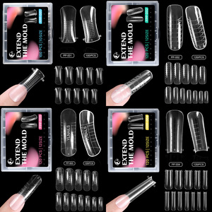 Jieyu Tùy Chỉnh 100Pcs/120Pcs Đầy Đủ Bìa Dài Abs Rõ Ràng Móng Tay Giả Mặc Pháp Phụ Nữ Móng Tay Giả Số Lượng Lớn Cho Nhà Tự Làm Móng Tay Salon - Product Image 1