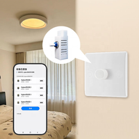 Bilihondim UK Zigbee Variateur mural rotatif 1 canal 200W compatible Google Assistant, réglage de la luminosité par bouton rotatif, gradation de précision