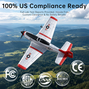 Avión <span class=keywords><strong>RC</strong></span> P-51 Mustang 2CH de Espuma EPP 150m con 3 Baterías Clásico para Aficionados - Product Image 5