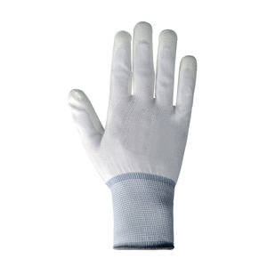 Venta caliente de alta calidad <span class=keywords><strong>PU</strong></span> Guantes recubiertos de Palma 13G Guantes de trabajo de nylon de poliéster blanco con revestimiento de <span class=keywords><strong>PU</strong></span> blanco - Product Image 3