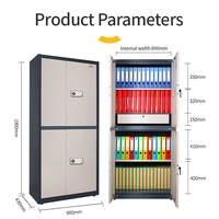Cajonera de Almacenamiento de Cuatro Niveles Guub M3d, Moderna, con Diseño de Patchwork, de Alta Gama, Segura, con Cerradura Inteligente, Amplia para Uso en Oficina