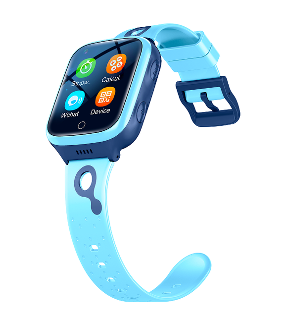 Hot Sell Kids 4G Smart Watch GPS Tracker Video Call SOS Geo-Fence IPS Display Square Camera Pedometer IP67 Waterproof Boys Girls