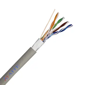 Kabel komunikasi CAT5e F/UTP 24AWG BC/CCA konduktor PE kabel PVC isolasi kabel CAT5e