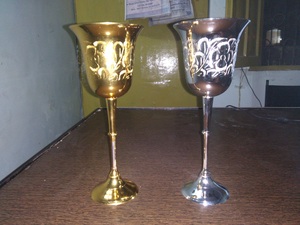 Traditional Handmade Brass <b>Wine</b> <b>Goblet</b> Engraved Chalice Vintage Metal Cup Antique Drinking Glass Barware Wedding Decor - Product Image 4