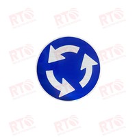 Panneau réfléchissant personnalisé en aluminium avec impression sérigraphique triangulaire ronde, film réfléchissant en vinyle pour signalisation routière