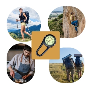 Set di 2 orologi unisex al quarzo con clip che si illuminano al buio, numeri arabi grandi, portatili con fibbia, ideali per medici e infermieri - Product Image 5