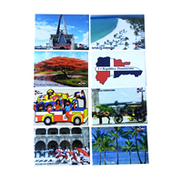 Aimant de réfrigérateur en fer blanc avec impression de logo personnalisé Souvenirs de nom de ville de Dominique pour touristes