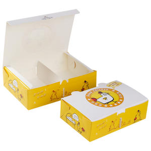 Isposable-caja de embalaje para comida, compartimento de papel doble para aperitivos - Product Image 5