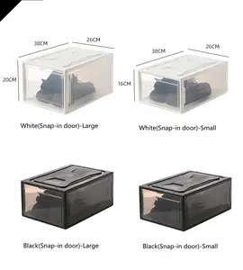 Складной контейнер для хранения, оптовая продажа, прозрачная коробка для обуви, большой прозрачный пластиковый контейнер для хранения