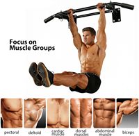 Barra de dominadas de acero para montaje en pared, equipo de gimnasio para entrenamiento de fuerza y ejercicios de dominadas, para uso doméstico