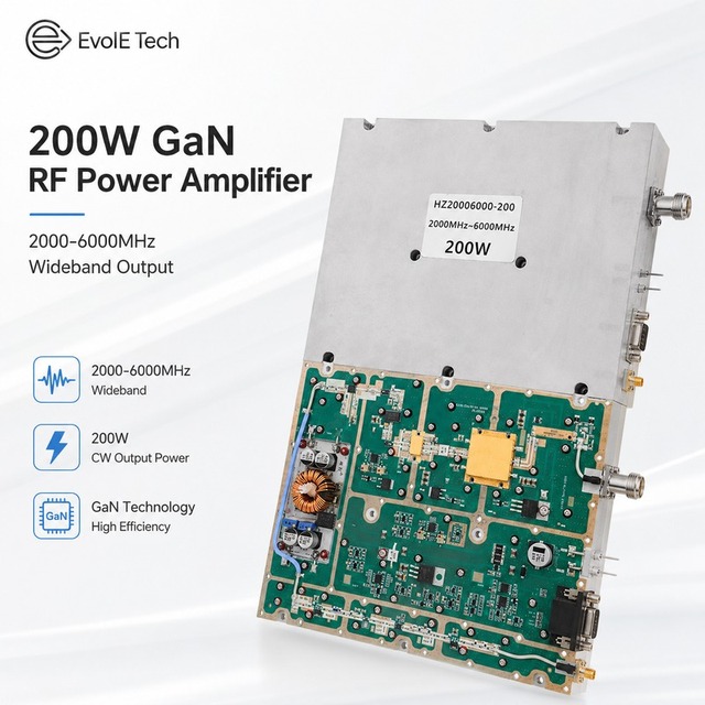 EVA20006000-200 2000-6000MHz/200W GaN Broadband RF Power Amplifier Module