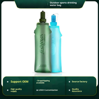 Nouvelle poche à eau pliable en gel de silicone pour sports de plein air et marathon - Vente en gros usine 250/500ml