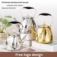 Théière en acier inoxydable de gros pour fabricants, couvercle épaissi, bouilloire à eau bouillante, restaurant, hôtel, multifonctionnelle