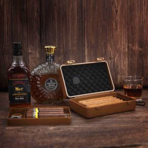 Haute qualité cigares réalisation voyage cave à cigares coffret cadeau étui cave à cigares boîte avec Kit d'accessoires forme de couleurs personnalisées - Product Image 6