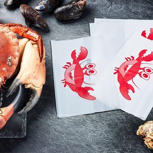 Tabliers amusants en plastique jetables <span class=keywords><strong>pour</strong></span> adultes et enfants, personnalisés en gros <span class=keywords><strong>pour</strong></span> les fêtes de cuisson de l'écrevisse et les produits de la mer - Product Image 5
