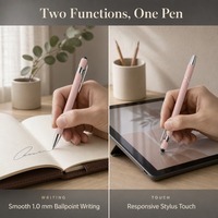 Cadeaux promotionnels, stylo à bille en caoutchouc souple, style macaron pastel, 2 en 1, rechargeable, en stock