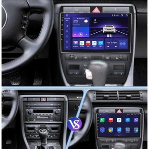 Radio Carplay Android para Auto, Estéreo para <span class=keywords><strong>Audi</strong></span> <span class=keywords><strong>A6</strong></span> <span class=keywords><strong>C5</strong></span> 1997-2004 S6 1999-2004, Carplay Android Auto, Pantalla Táctil de 9 Pulgadas, Navegación GPS - Product Image 2