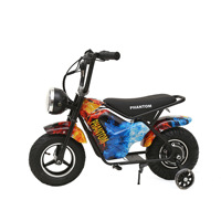 Moto électrique compacte de style rétro pour enfants, avec carrosserie en alliage d'aluminium, 24V, plus de 18 km/h