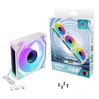 Ventilateurs de boîtier miroir synchronisés à la lumière ARGB/RGB de 12 cm, à roulement fluide, avec contrôle intelligent de la température, vendus directement par l'usine