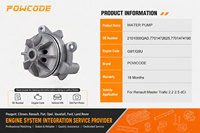 Pompe à eau POWCODE G9T/G9U 2101000QAD 7701472625 7701474190 pour Peugeot Citroën Renault Fiat Opel Vauxhall Ford Land Rover