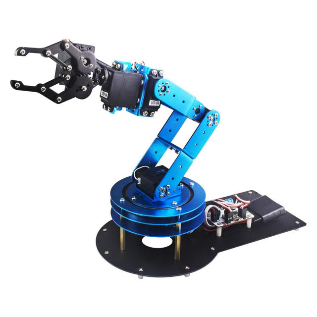 LeArm 6DOF DIY STEM Education Learning Programming Claw Desktop Small Robot Arm AI Robotic Arm Kit With Tutorial